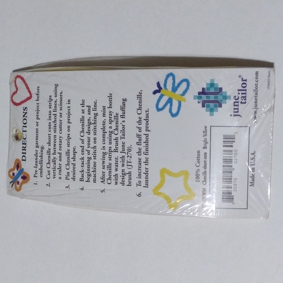 2/$15 Yellow Chenille Shortcuts June Tailor JT276WM - Picture 2 of 4